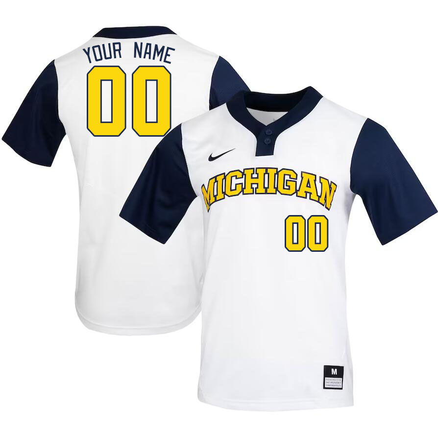 Custom Michigan Wolverines Name And Number College Baseball Jerseys Stitched-Retro